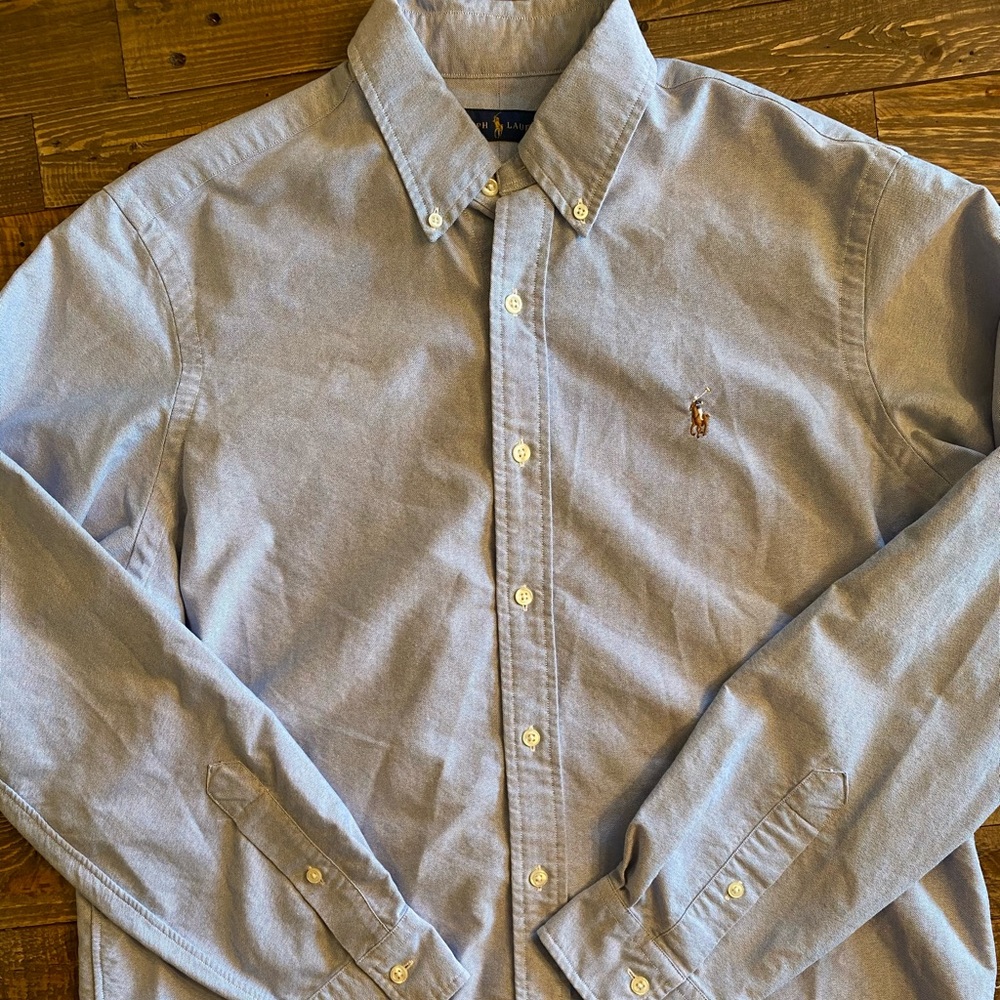 Blue men's Oxford Ralph Lauren button up